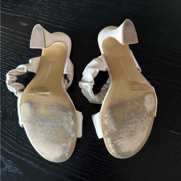French Connection Ruffled Cream Heels - Picture 13 of 16